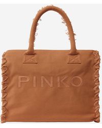 Pinko - Shopper Bag Cotton - Lyst