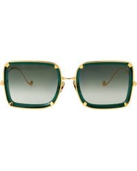 Anna Karin Karlsson - Squared Sunglasses Moon Emerald - Lyst