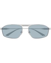Balenciaga - Sonnenbrille Bb0416 S 005 Ruthenium/Blau Herren - Lyst