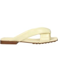 Bottega Veneta - Flip Flops And Clogs Riva Leather/Chamomile - Lyst