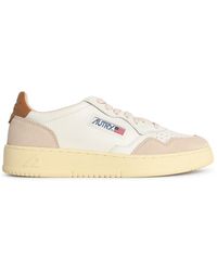 Autry - 'medaillewinnaar Low' Sneakers In Dude En Sugar White En Brown Lear - Lyst
