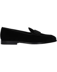 Dolce & Gabbana - Dolce&Gabbana Mocassini Uomo Velluto Nero - Lyst