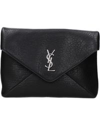 Saint Laurent - Damess Pochette Zwart Leer - Lyst