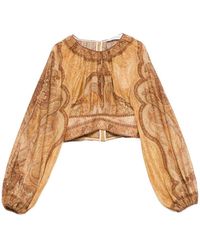 Zimmermann - Wanderlust Blouse Met Print - Lyst
