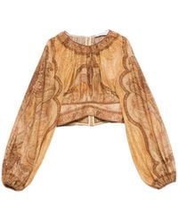 Zimmermann - Wanderlust Cotton And Silk Top - Lyst