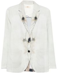 Sissiottostyle - Printed Single-Breasted Blazer Jacket - Lyst