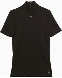 Fendi - Ribbed Nylon T-shirt With Logo - Lyst