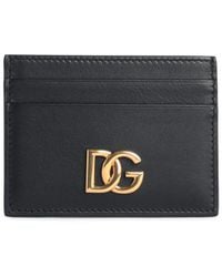 Dolce & Gabbana - – Kartenetui mit schwarzem "Dg"-Lear-Logo - Lyst