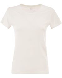 Majestic - Stretch Linen T Shirt With Round Neckline - Lyst