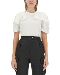 McQueen - Ruffled T-Shirt - Lyst