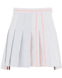 Thom Browne - Funmix Striped Oxford Mini Skirt - Lyst