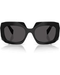Prada - Zonnebril Prb23 S 16 K08 Z Zwart/donkergrijs Dames - Lyst