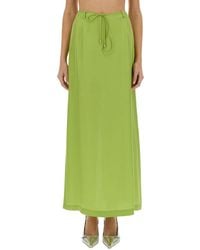 Alysi - Long Silk Skirt - Lyst