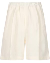 Laneus - Pantalón Corto Crema - Lyst
