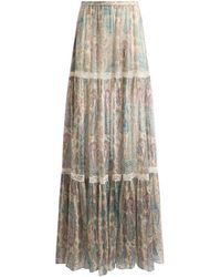 Etro - Lange Rok Met Paisleyprint - Lyst