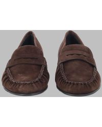 Aeyde - Penny Strap Soft Kid Suede Loafers - Lyst