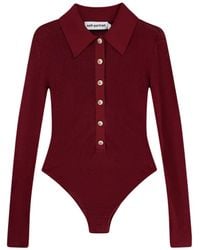 Self-Portrait - Viscose Bodysuit - Lyst