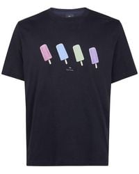 Paul Smith - Printed Cotton T Shirt - Lyst