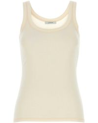 Lemaire - Cream Cotton Tank Top - Lyst