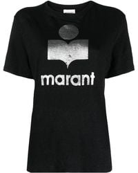 Isabel Marant - Zewel Logo Baumwoll -T -Shirt - Lyst