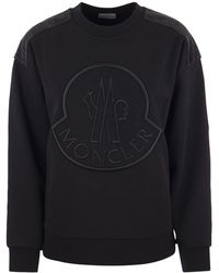Moncler - Sweatshirt mit gesticktem Logo - Lyst