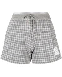 Thom Browne - Tweed Cotton Shorts - Lyst