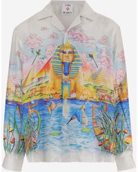 CASABLANCA - Printed Silk Shirt - Lyst