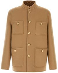 Valentino Garavani - Camel Wool Blend Jacket - Lyst