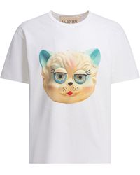 Valentino - T-shirt Met Ronde Hals "le Chat De La Maison". - Lyst