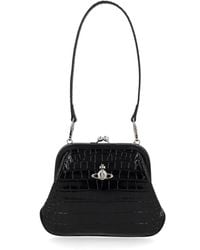 Vivienne Westwood - Croc-Embossed Frame Shoulder Bag - Lyst