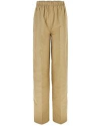 Prada - Cotton Wide-Leg Pant - Lyst