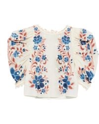 FARM Rio - Renata Floral Sand Blouse - Lyst