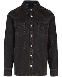 Amiri - Denim Flared Shirt - Lyst