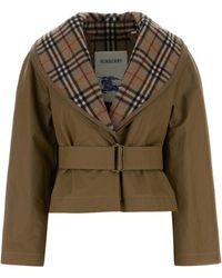 Burberry - Checks Shawl Neck Jacket - Lyst