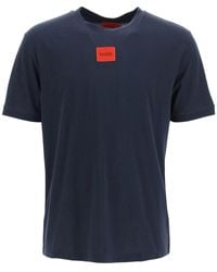 HUGO - T-Shirt mit -Logo-Patch - Lyst