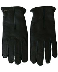 Womens Accessories Gloves Save 31% Dolce & Gabbana Wrist Length Mitten Leather Gloves Bordeaux Lb1012 in Brown 