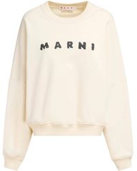 Marni - Suéter de camiseta de algodón blanco marfil - Lyst