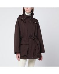 Herno - Short Laminar Coffeecolored Parka - Lyst