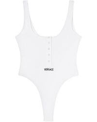 Versace - Katoenen Bodysuit Met -logo - Lyst