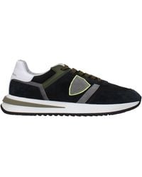 Philippe Model - Blue Leather Sneakers - Lyst