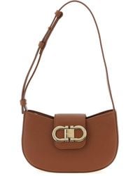 Ferragamo - Gabry Leather Shoulder Bag - Lyst