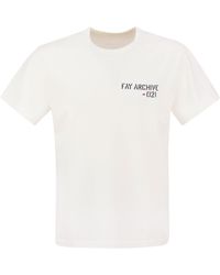 Fay - Crew Neck T -Shirt mit Logo - Lyst