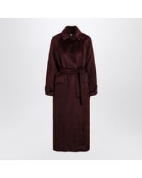 Max Mara - Cherry Colored Alpaca And Wool Coat - Lyst
