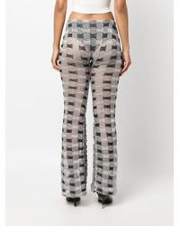 Isa Boulder - Check-Pattern Knit Trousers - Lyst