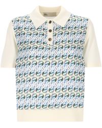 Tory Burch - Silk Polo Met Merinowolinzet - Lyst