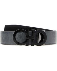 Ferragamo - Salvatore Dark Leather Reversible Belt - Lyst