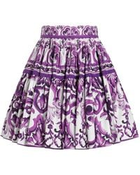 Dolce & Gabbana - Skirt With 'Majolica' Print - Lyst