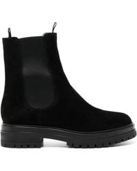 Gianvito Rossi - Chester Suede Leather Boots - Lyst