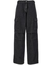 Coperni - Denim Wide Leg Cargo Jeans - Lyst