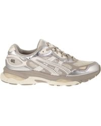 Asics - Gel Nyc 2.0 Leather And Mesh Trainers With Metallic Inserts And Cushioned Sole - Lyst